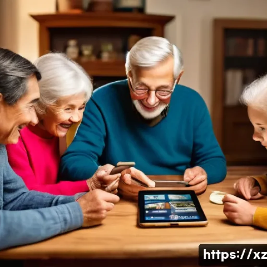 혼합 세대 문화의 다양성 수용 - A warm, vibrant scene depicting a multi-generational family gathered around a table, with younger me...