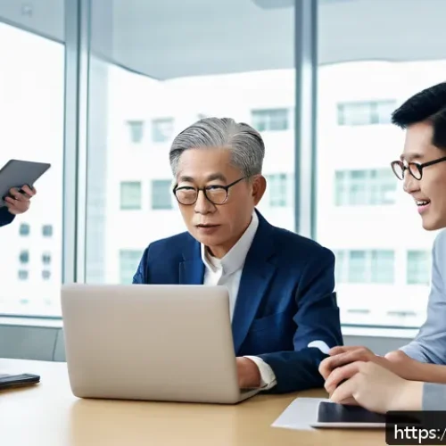 Home 31 혼합 세대 문화의 인권 문제 - A diverse group of people representing different generations in a modern office setting, engaging in...