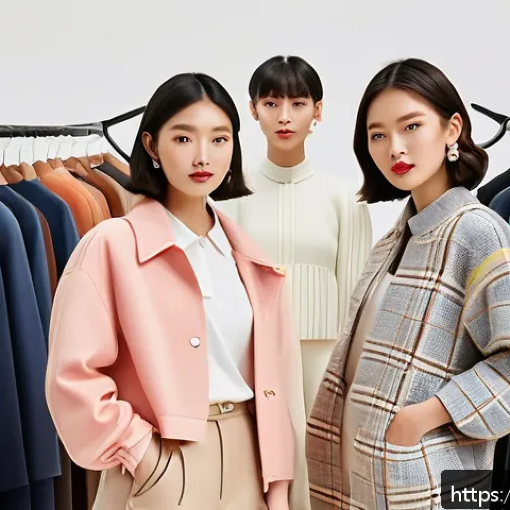 혼합 세대 문화의 브랜드 전략 - A vibrant, modern retail space showcasing a harmonious blend of retro and contemporary fashion style...